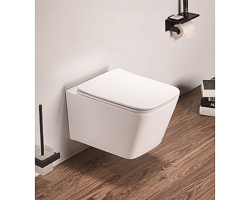 Унитаз Boheme Zen 967-SET-W подвесной Белый глянец с сиденьем Микролифт