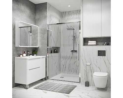 Душевая дверь Grossman Cosmo 130 100.K33.02.130.10.00 профиль Хром стекло прозрачное