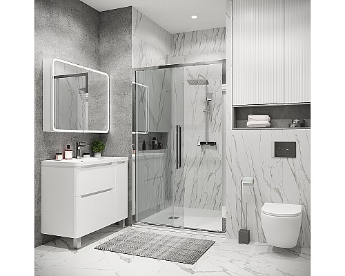 Душевая дверь Grossman Cosmo 130 100.K33.02.130.10.00 профиль Хром стекло прозрачное