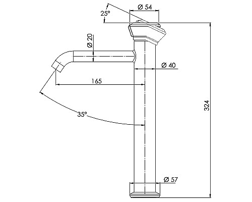 Смеситель для раковины Remer Element ET11LXL Хром