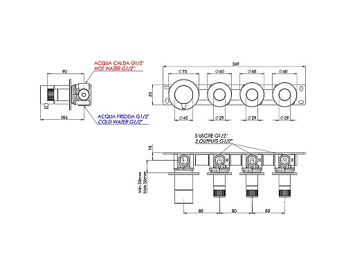 Смеситель для душа Remer X-Style N98D3P Хром