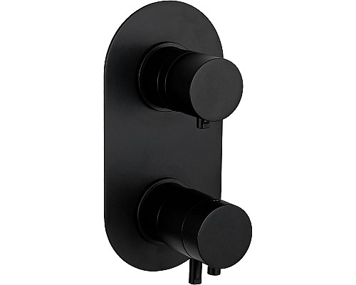 Смеситель для душа Remer Minimal Thermo NT92KBNO с термостатом Черный матовый