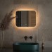 Зеркало Defesto Opti 50x40 с подсветкой 15W-3000К/Сенсорный выключатель/Теплый белый свет