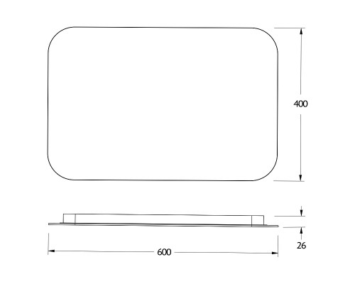 Зеркало Defesto Opti 60x40 с подсветкой 17W-4500К/ИК - выключатель/Нейтральный белый свет