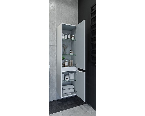 Шкаф пенал Caprigo Forte 35 R 36150R-SF027 подвесной Белый матовый