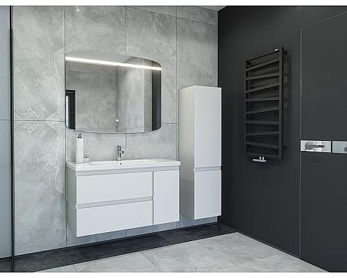 Шкаф пенал Caprigo Forte 35 R 36150R-SF027 подвесной Белый матовый