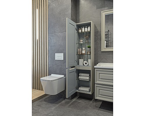 Шкаф пенал Caprigo Ponza 40 L 13550L-030.000.00.20 подвесной Серый матовый