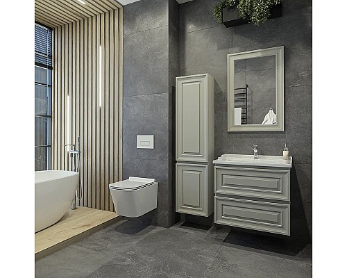 Шкаф пенал Caprigo Ponza 40 L 13550L-030.000.00.20 подвесной Серый матовый