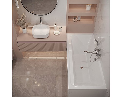 Акриловая ванна Corpa Nera Bellini 170x75 CN05019WH без гидромассажа