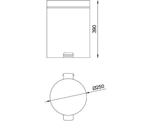 Ведро для мусора Nofer 09100.12.N Черное