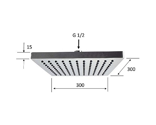 Верхний душ Remer 356SD30X Хром