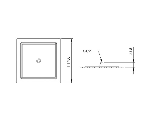 Верхний душ Remer 357UFS40BOX Белый