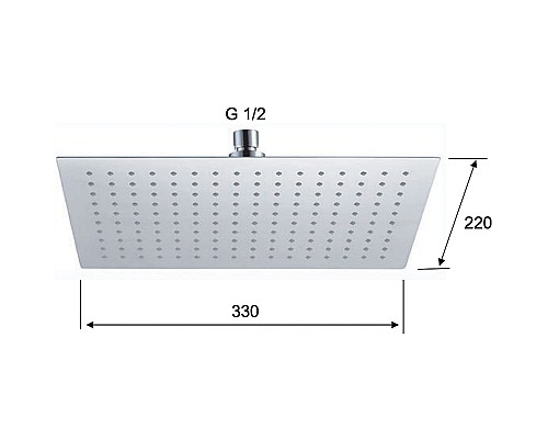 Верхний душ Remer 357UFRX Хром