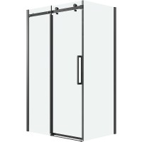 Душевой уголок Grossman Classic 100х80 профиль Черный матовый стекло прозрачное