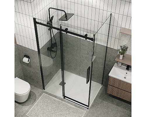 Душевой уголок Grossman Classic 100х90 120.K33.04.1090.21.00 профиль Черный матовый стекло прозрачное