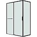 Душевой уголок Grossman Style 100х90 120.K33.05.1090.21.00 профиль Черный матовый стекло прозрачное