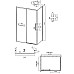 Душевой уголок Grossman Style 100х90 120.K33.05.1090.21.00 профиль Черный матовый стекло прозрачное