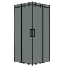 Душевой уголок Grossman Classic 80х80 профиль Черный матовый стекло тонированное