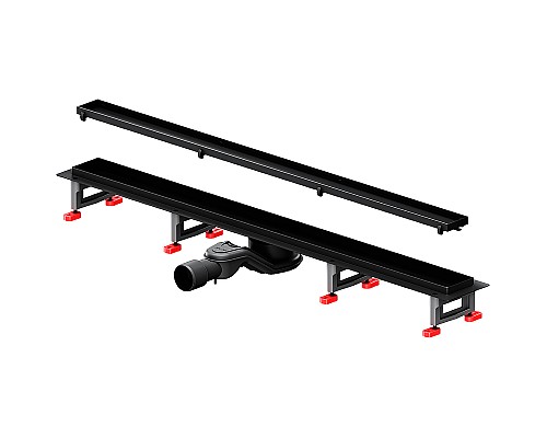 Душевой лоток AM.PM MasterFlow 90 W01SC-U11-090-04BM с Черной матовой решеткой / под плитку Tile