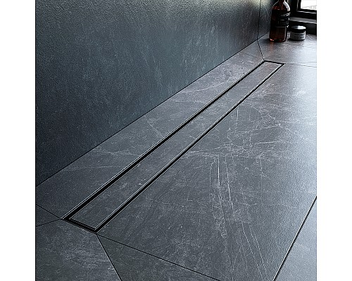 Душевой лоток AM.PM MasterFlow 90 W01SC-U11-090-04BM с Черной матовой решеткой / под плитку Tile