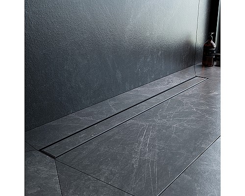 Душевой лоток AM.PM MasterFlow 90 W01SC-U11-090-04BM с Черной матовой решеткой / под плитку Tile