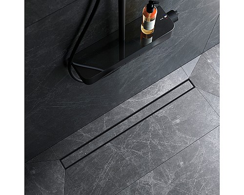 Душевой лоток AM.PM MasterFlow 90 W01SC-U11-090-04BM с Черной матовой решеткой / под плитку Tile