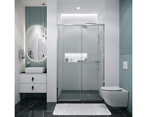 Душевая дверь Grossman Style 130 100.K33.05.130.10.02 профиль Хром стекло шиншилла