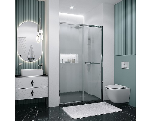 Душевая дверь Grossman Style 130 100.K33.05.130.10.02 профиль Хром стекло шиншилла