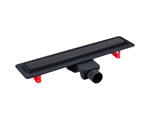 Душевой лоток Berges Optim Line Black 600 095506 с Черной матовой решеткой / под плитку