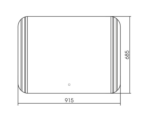 Зеркало Abber See 92 AG6101S с подсветкой с сенсорным выключателем и диммером