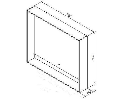 Зеркало Aquanet Милан 100 306375 с подсветкой Черный глянец с сенсорным выключателем