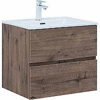 Тумба под раковину Aquanet Алвита New 60 334184 подвесная Дуб веллингтон табак
