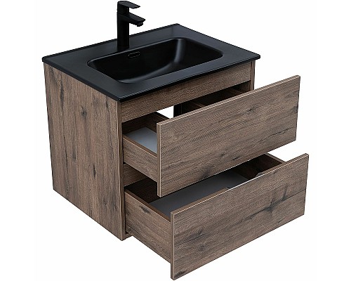 Тумба под раковину Aquanet Алвита New 60 334184 подвесная Дуб веллингтон табак