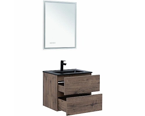 Тумба под раковину Aquanet Алвита New 60 334184 подвесная Дуб веллингтон табак