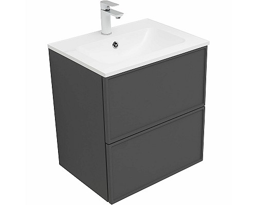 Тумба под раковину Aquanet Арт 60 329063 подвесная Ясень графит