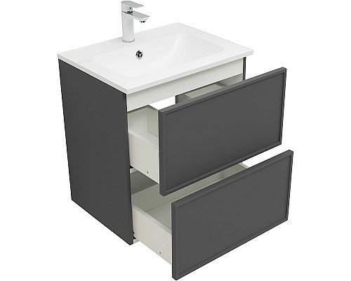 Тумба под раковину Aquanet Арт 60 329063 подвесная Ясень графит