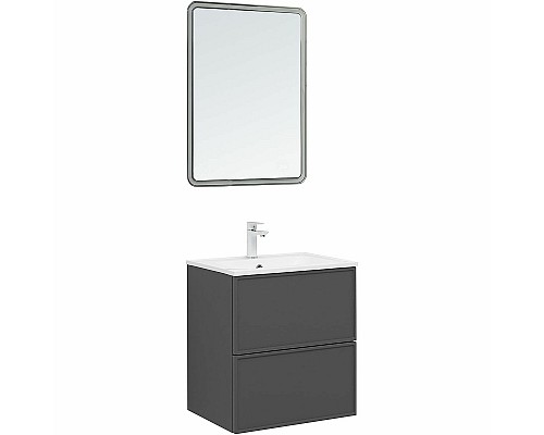 Тумба под раковину Aquanet Арт 60 329063 подвесная Ясень графит