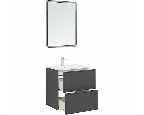 Тумба под раковину Aquanet Арт 60 329063 подвесная Ясень графит