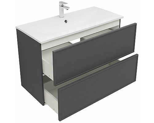 Тумба под раковину Aquanet Арт 90 329613 подвесная Ясень графит