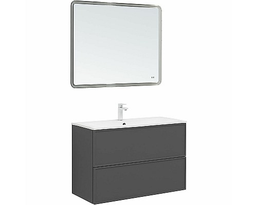 Тумба под раковину Aquanet Арт 90 329613 подвесная Ясень графит