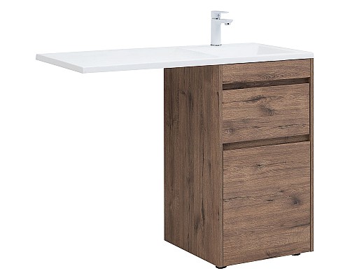 Тумба с раковиной Aquanet Токио 110 R 335586 Дуб веллингтон
