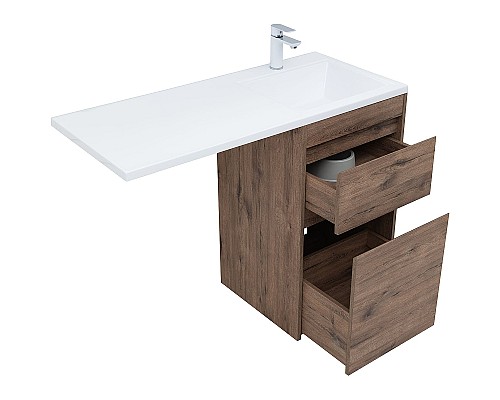 Тумба с раковиной Aquanet Токио 110 R 335586 Дуб веллингтон