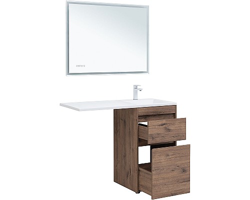 Тумба с раковиной Aquanet Токио 110 R 335586 Дуб веллингтон