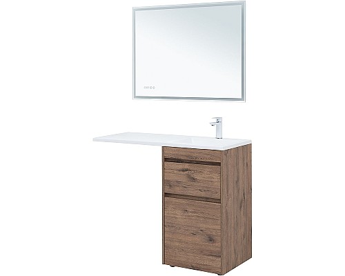 Тумба с раковиной Aquanet Токио 110 R 335586 Дуб веллингтон