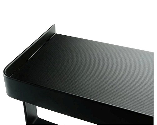 Держатель туалетной бумаги Fixsen Hotel FX-31011B с полкой Черный матовый