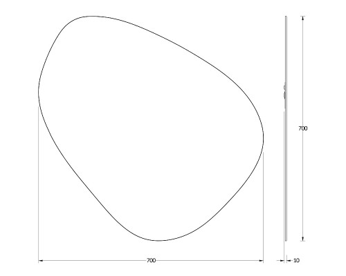 Зеркало Evoform Primary 70х70 BY 0115 со шлифованной кромкой