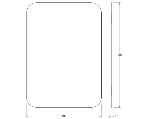 Зеркало Evoform Primary 70х50 BY 0127 со шлифованной кромкой