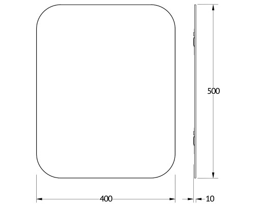 Зеркало Evoform Colora 50х40 BY 0431 с окантовкой - Черный цвет
