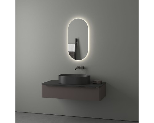 Зеркало Evoform Ledshine 80x40 с подсветкой 16.5 W - без выключателя - нейтральный белый свет