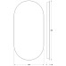 Зеркало Evoform Ledshine 80x40 с подсветкой 16.5 W - без выключателя - нейтральный белый свет